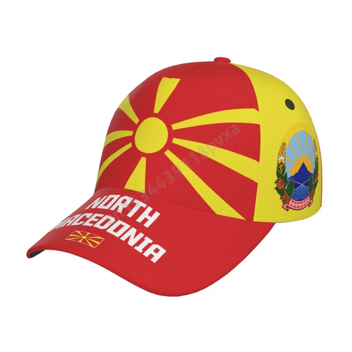 Unisex North Macedonia Flag Cool North Macedonian Adult Baseball Cap Patriotic Hat for Baseball Soccer Fans Men Women