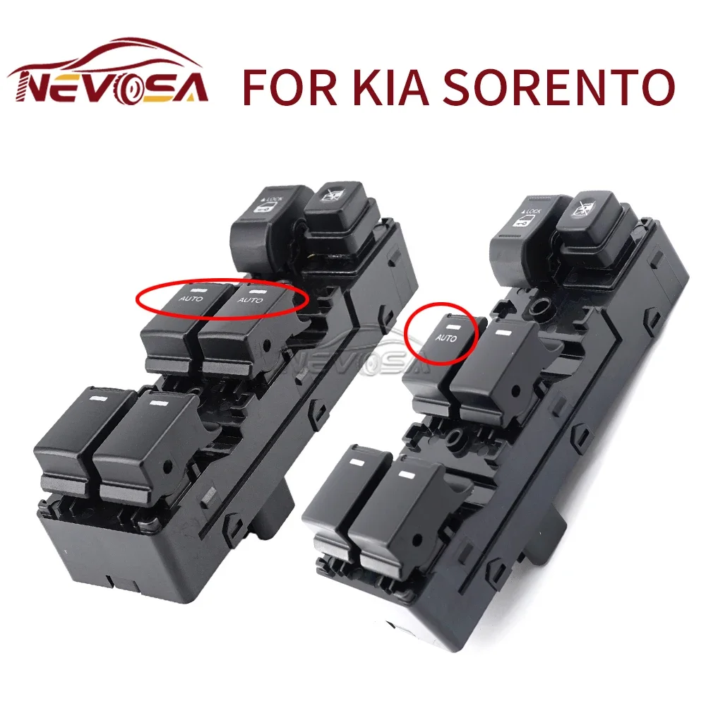 

NEVOSA Front Left For Kia Sorento 2009 2010 2011 2012 2013 2014 Electric Power Window Master Switch 93570-2P100 93570-2P200