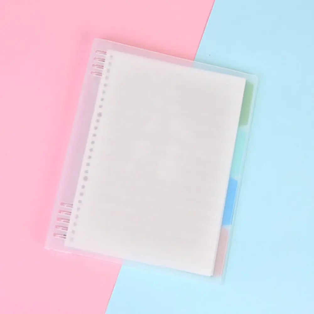 Transparent A4  A5  B5 Loose-Leaf Handbook 9 Hole Binder Clip Binder Notebook Cover Loose Leaf Notebook Cover Notebook Shell