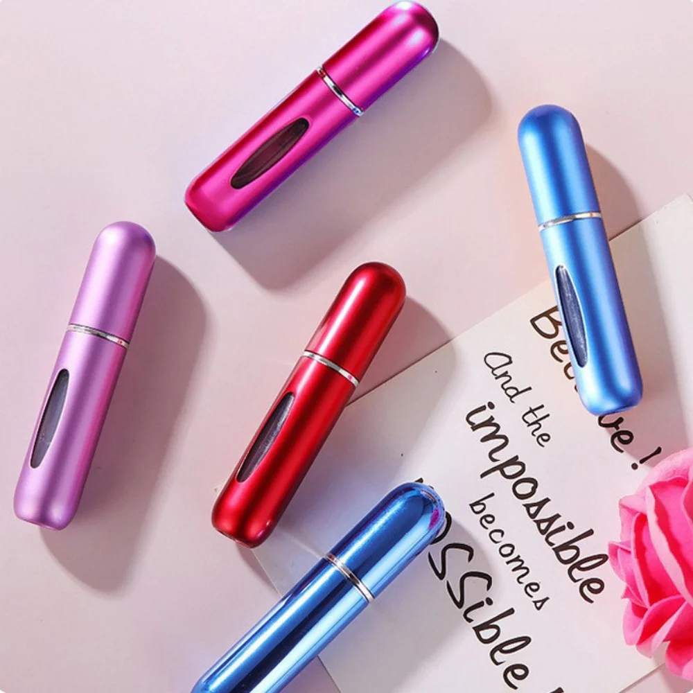 

1 упаковка, 5 мл, многоразовый металлический флакон для духов, портативный дорожный контейнер для косметики, мини-флакон с распылителем