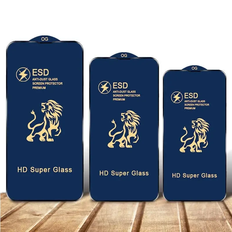 25pcs  ESD Full Cover Tempered Glass On the For iPhone 11 14 15 Pro XS Max XR X Clear Screen Protector For iphone 12 13mini