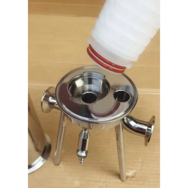 10 Inch Water Filter Cartridge Housing Sanitary Stainless Steel 316L for Water Treatment System view 5