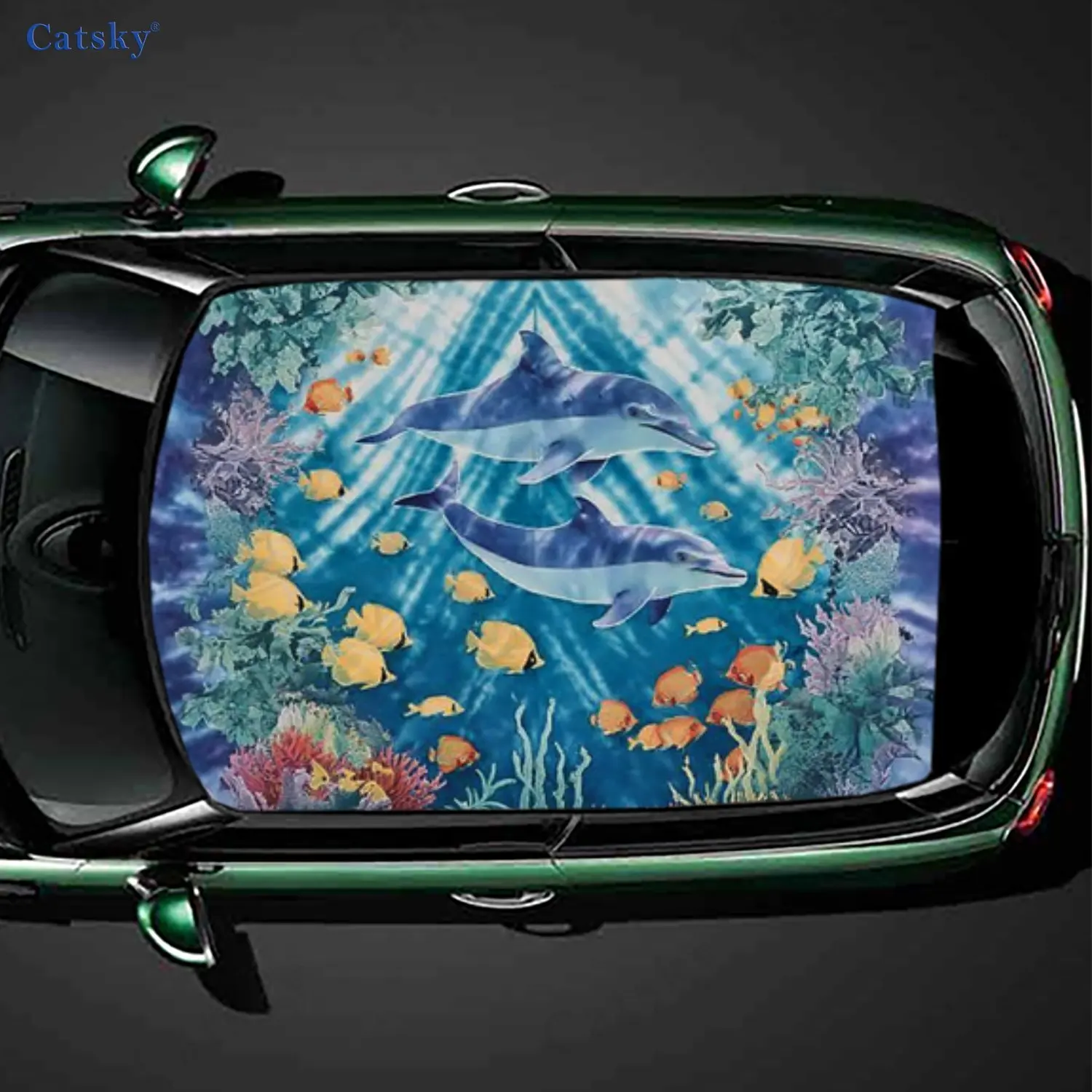 

PVC material self-adhesive waterproof car roof sticker, paste firm and anti-ultraviolet, waterproof and scratch-resistant, no fa