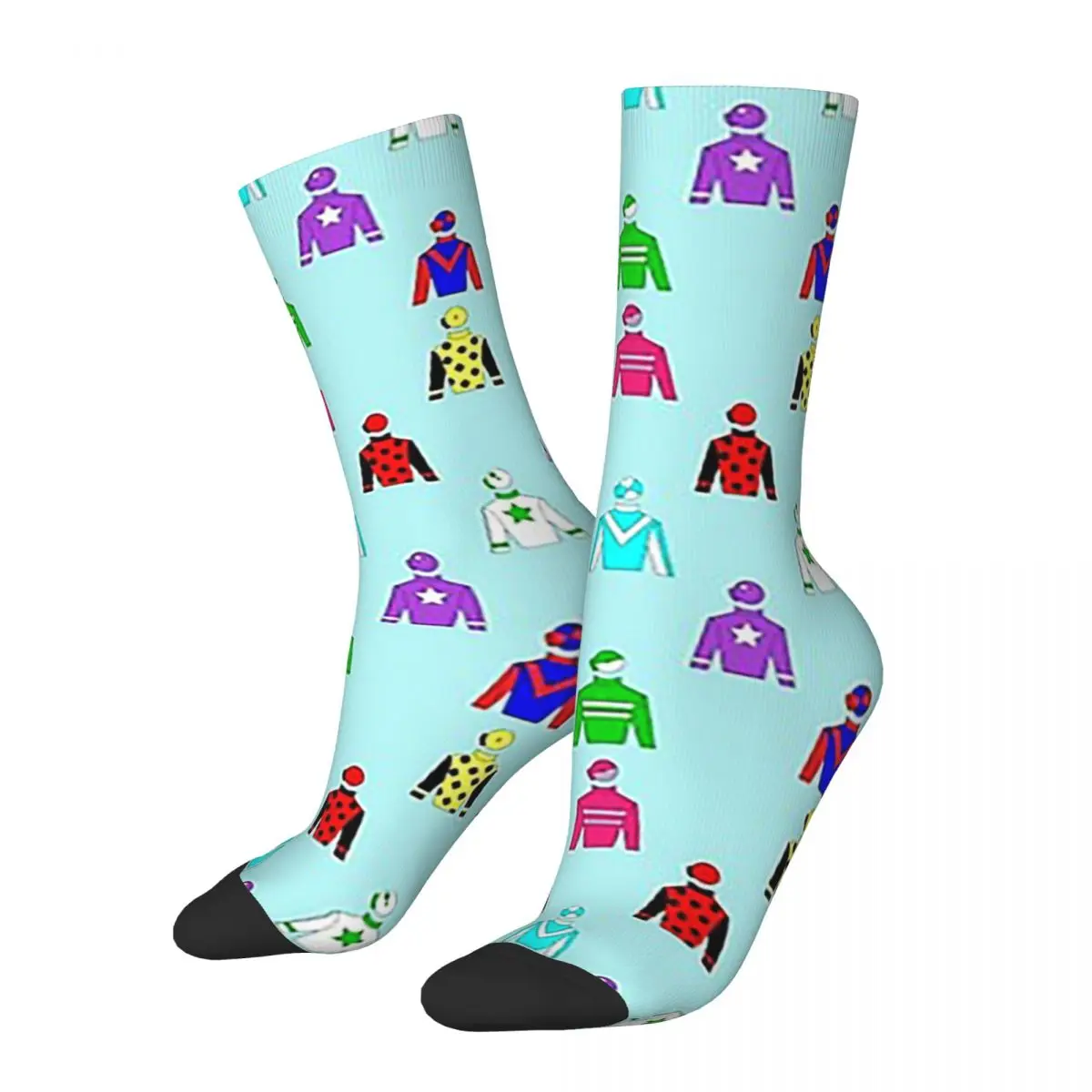 Horse Racing Jockey Silks Socks Harajuku Super Soft Stockings All Season Long Socks Accessories for Unisex Christmas Gifts