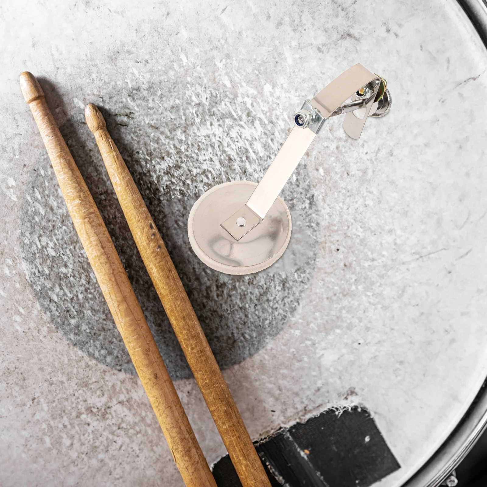

Drum Silencers Snare Pad Cushions Drumstick Mute Damper Silver Dampeners Accessory