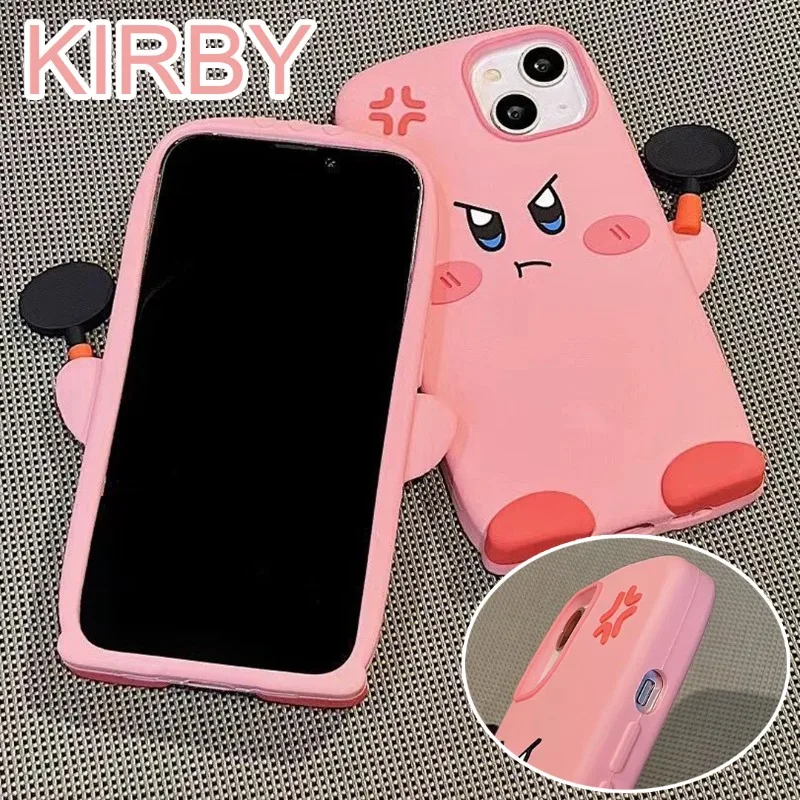 

Kirby Phone Case for IPhone 15 14 13 Pro Max Silicone Soft Cover Cartoon Shockproof Phone Shell Back Cover Anime Anti Fall Case