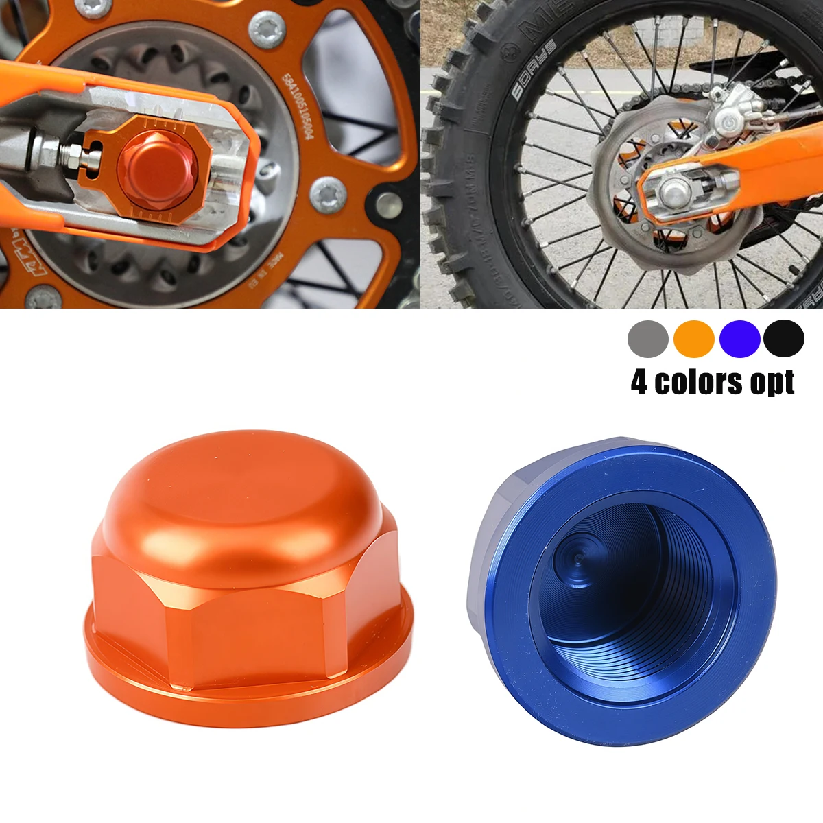 

For KTM EXC300 EXC EXCF XCW 125 250 300 350 400 450 500 2024 SX SXF XC XCF 2023-2024 M22xP1.5 Rear Wheel Spindle Axle Nut Screw
