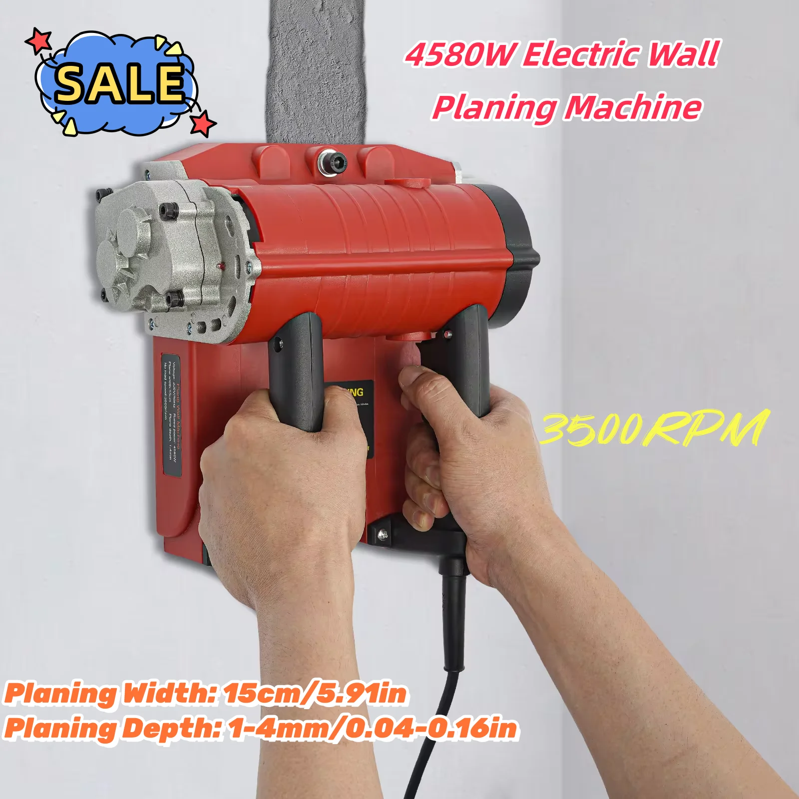 4580W Electric Wall Planing Machine Concrete Wall Shoveling Machine  Wall Shove Tool