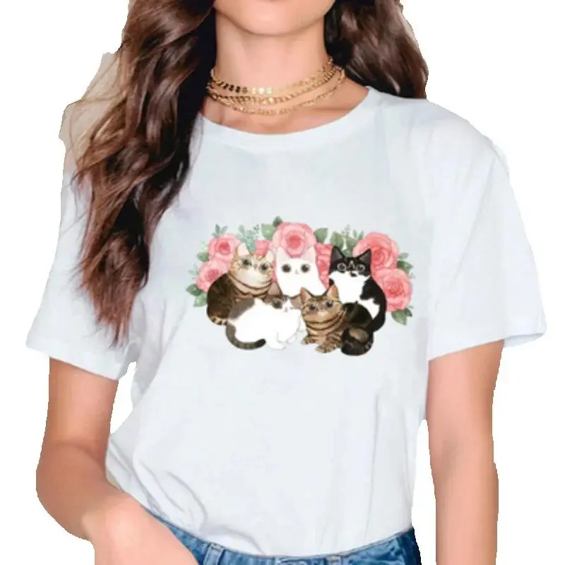 

Europe and America Faith Over Fear Printed Casual Short-sleeved T-shirt Graphic T Shirts Summer polyester fabric