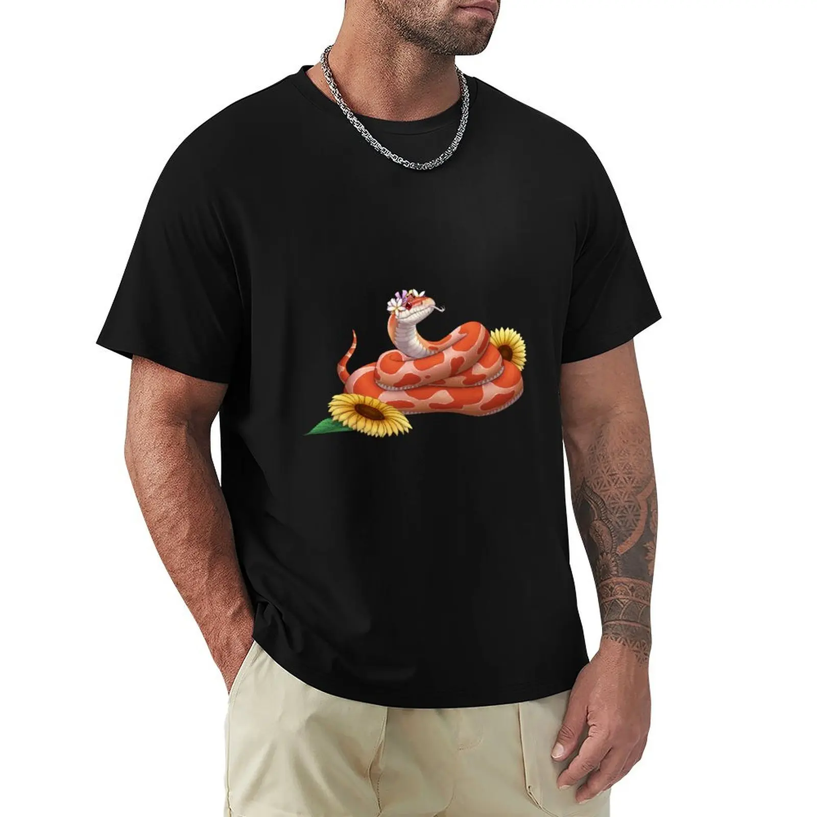 Albino Corn Snake T-Shirt Casual Loose Fit Short Sleeve T-Shirt