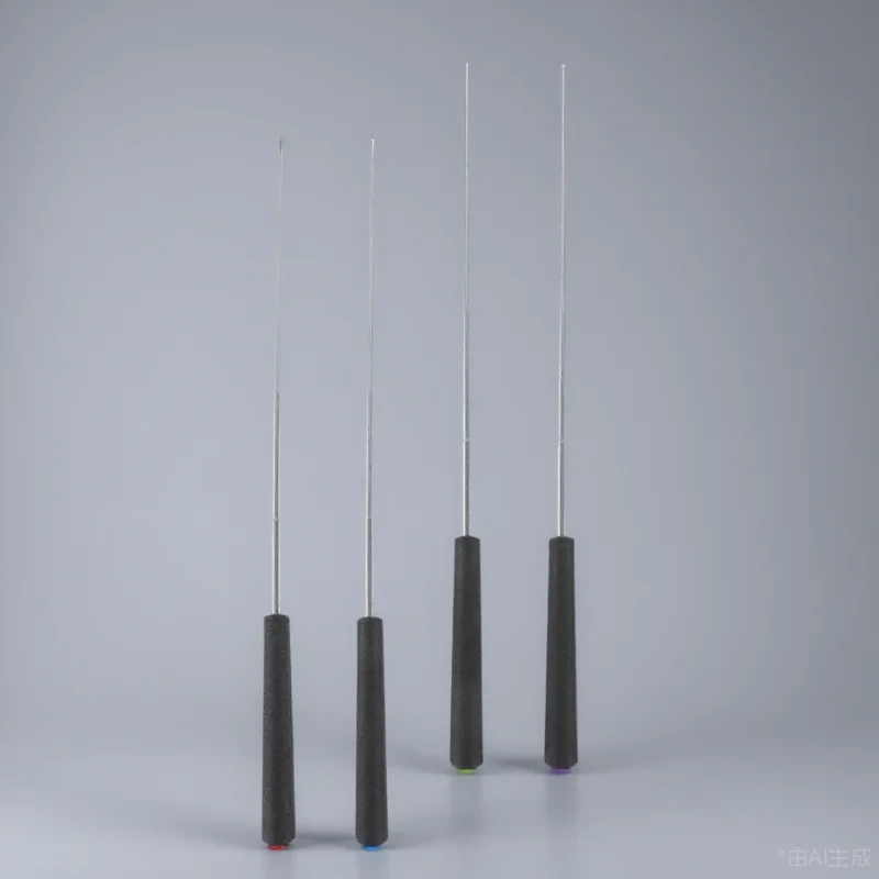 

4pcs BBQ Forks Stainless Steel Manual Rotating Skewers Colorful Handles Reusable Grill Tools Portable Camping Kitchen Gadgets