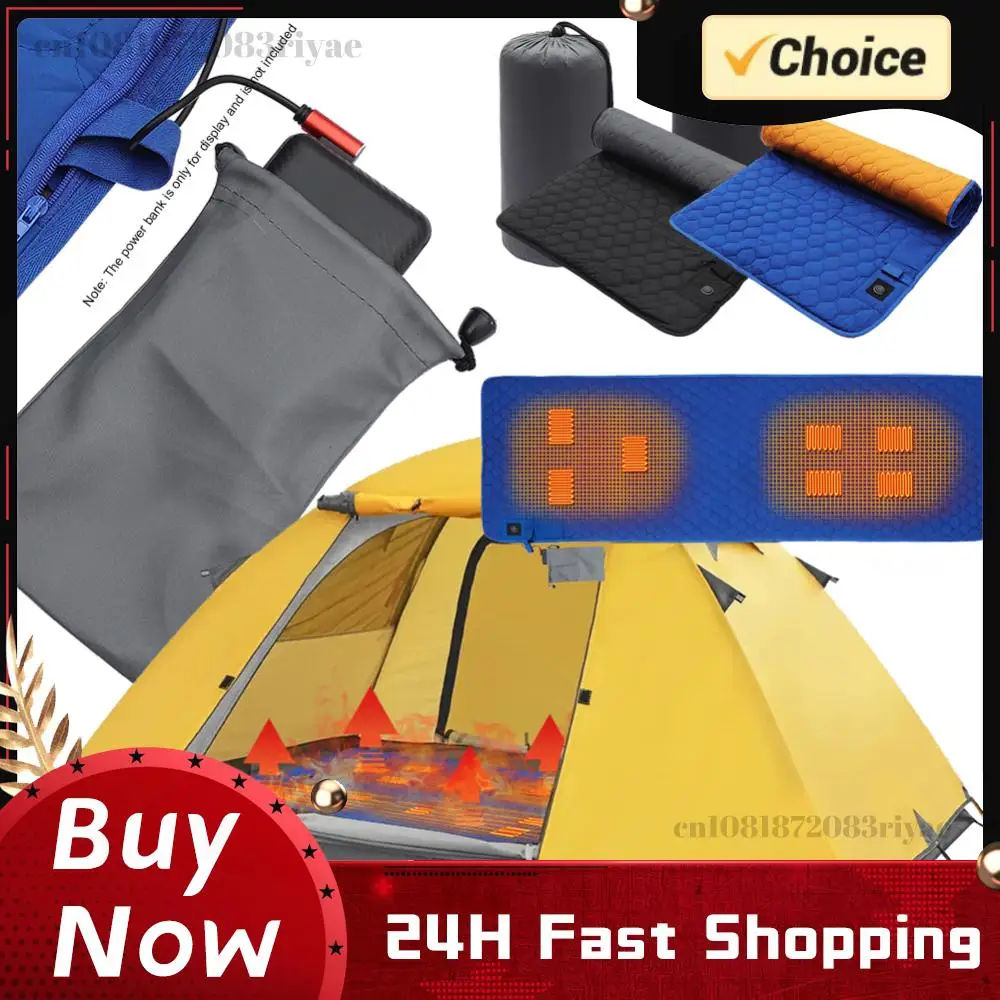 

Коврик для сна с 7 зонами подогрева, 38-65 дюймов ℃ Умное одеяло с подогревом на 3 уровнях, питание от USB, для кемпинга и походов на природе