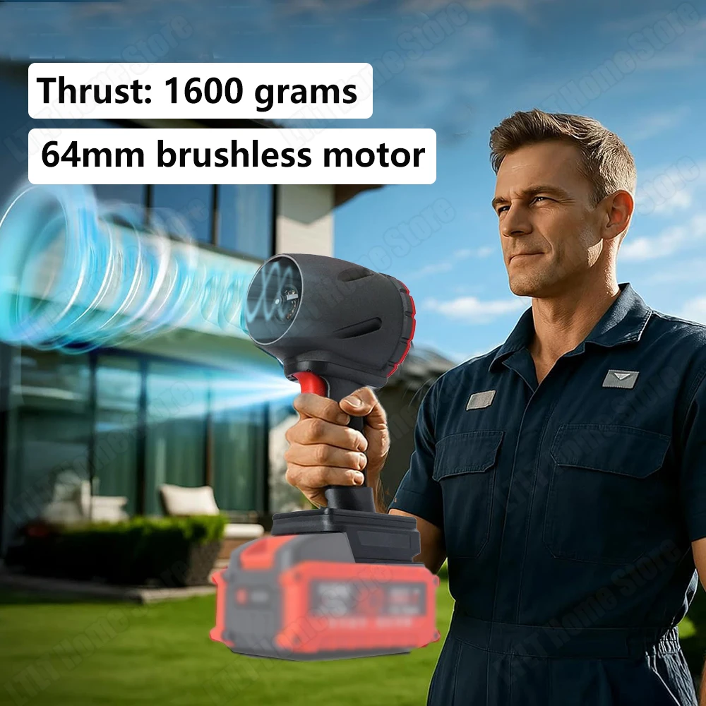 

1100W Powerful Strong Air Blower Car Snow Removal Thrust 1600g Brushless Motor 64mm Violent Turbo Jet Fan Blow Dry Water Droplet
