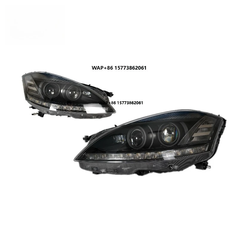 

1 Unit Headlamp Hid Version LED Headlight W221 2007-2009 Old Model Upgrade New Look Black Color for S Class