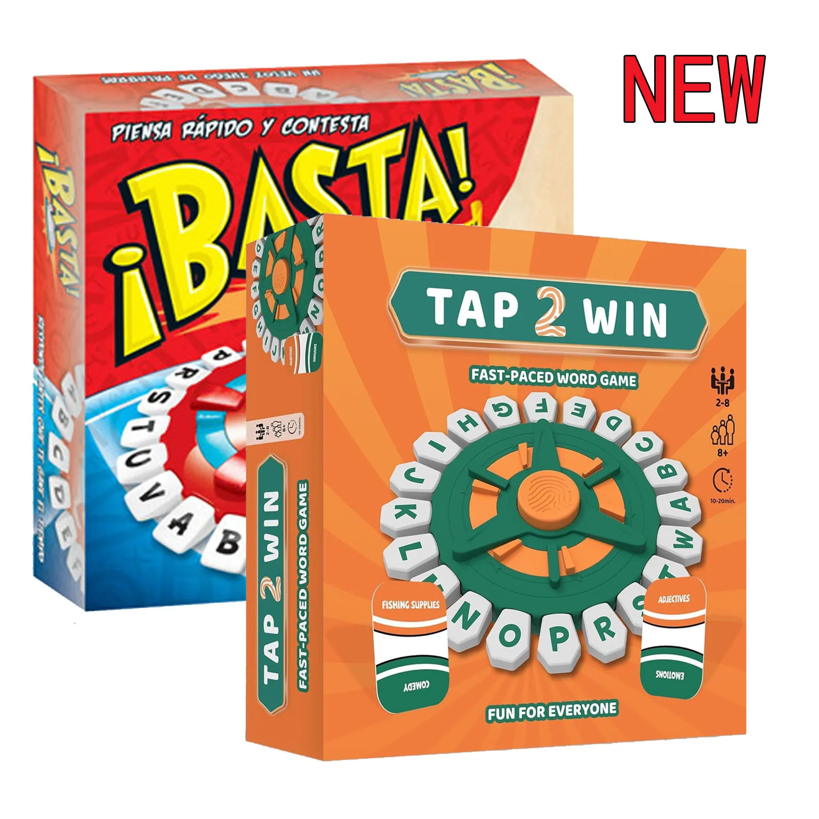 New Spanish Word Game Fast-Paced Family Board Game The Quick Thinking Letter Pressing Tapple Games versión en español