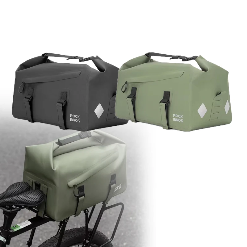 

Bicycle Shelf Bag bicycle rear luggage bag, portable single-shoulder bag extendable 16L handbag hiking bag capacity travel bag