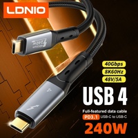 LDNIO 240W PD3.1 USB C To Type C Fast Charging Cable 8K 60Hz 40Gbps High Speed Transfer USB4 For Thunderbolt iPhone 16 Laptop TV