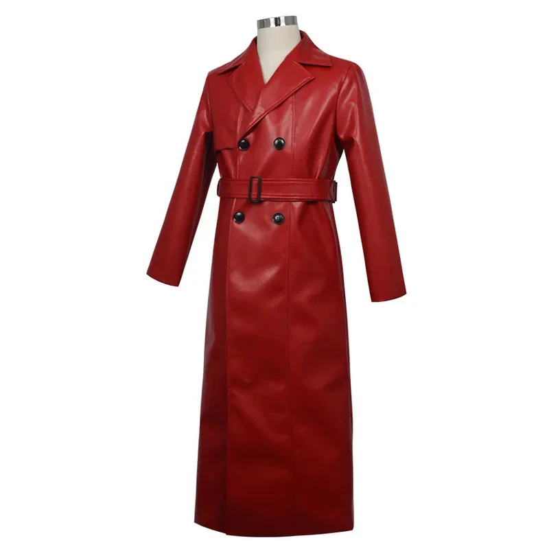 Mr Scarletella Game Homicipher The Enigmatic Antagonist Cosplay Costume Wig Red Trench Coat Women MenHalloween party c FD1;6 - view 4