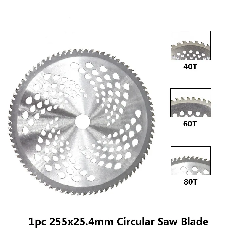 40T/60T/80T Lawn Mower Brush Cutter Blade 10inch Saw Blade Grass Trimmer Blade Cutting Disc Garden Tool Replacement