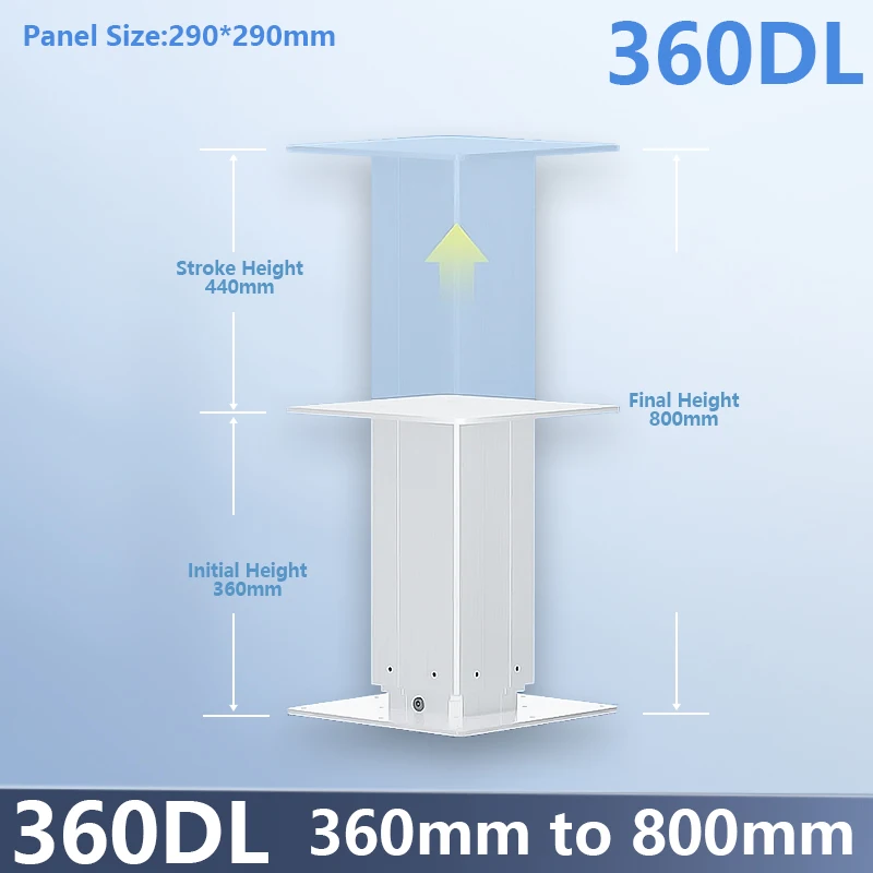 Electric Height Adjustable Lifting Column Set IPTT 360DL DC12/24V With Wireless Controller for Industrial Home Office Automation