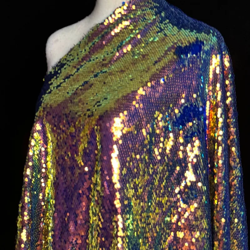 50/100cm Encrypt Flip Dual Color Handwriting Graffiti Sequin Fabric for Dance Costume Evening Dress Cloth Diy Sewing Material