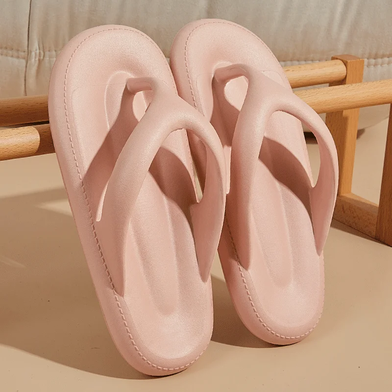 EVA Thong Platform Flip Flops for Women Summer 2024 Clip Toe Soft Sole Cloud Slippers Woman Thick Bottom Non Slip Beach Sandals