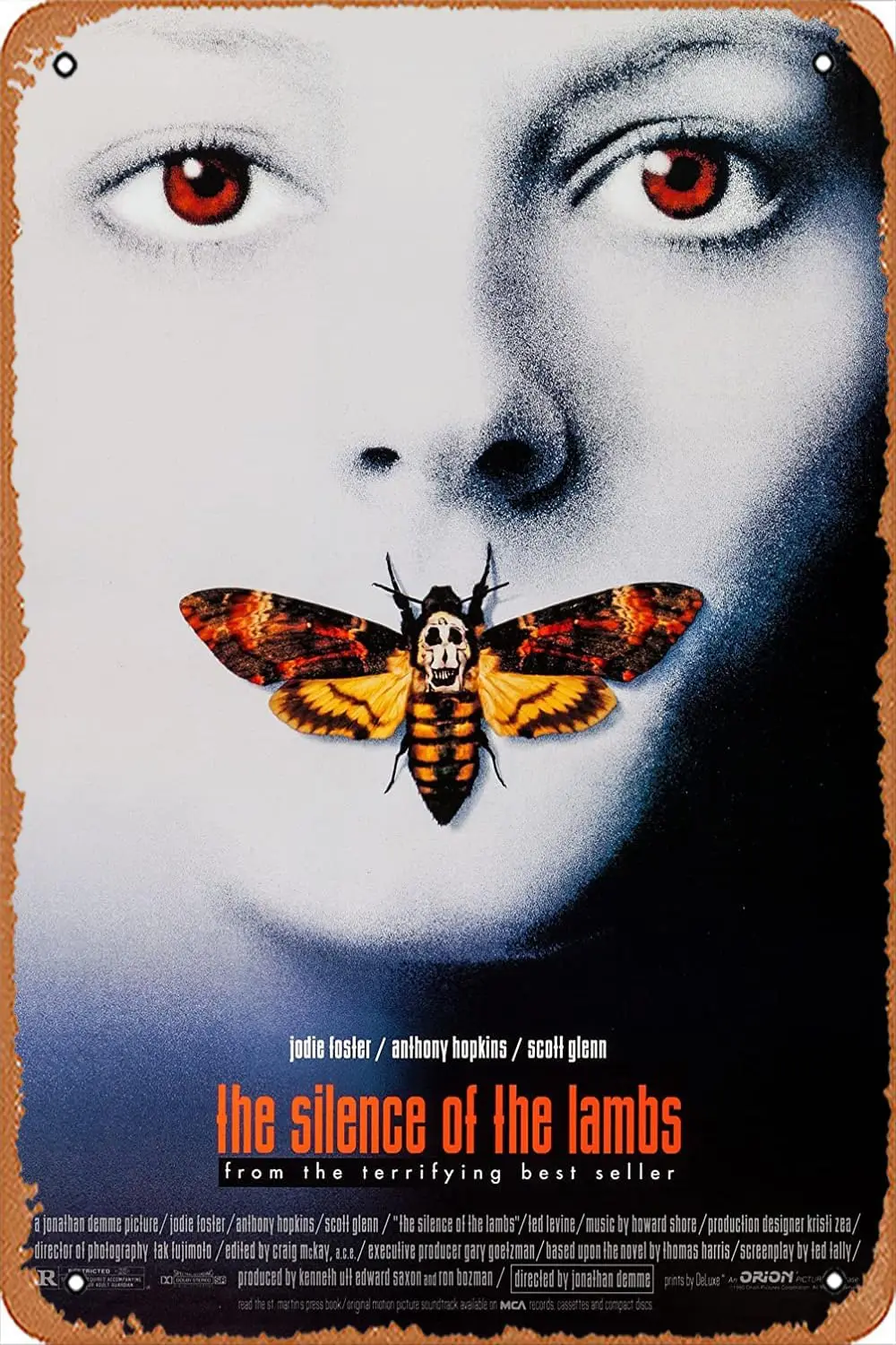Metal sign The Silence of the Lambs (1991) Poster Vintage Me