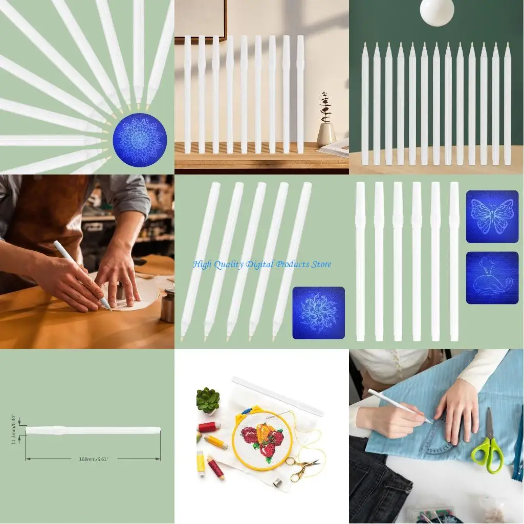 

U2JE 2 Pcs Invisible Pens Fabric Markers UV Light Pens Learning Education Toy