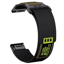 22/26mm Nylon Quick Release Strap for Garmin Fenix 7 7X Pro 6 6X 5 5X Plus QuickFit Strap Instinctive 2 Replacement Bracelet