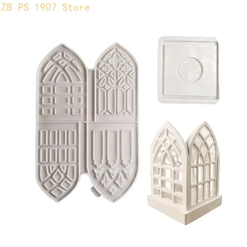 

3D Gothics Styles Sturdy Silicone Mold Set Home Accessory for Crafting Holders and Artistics Home Decoration 55KA