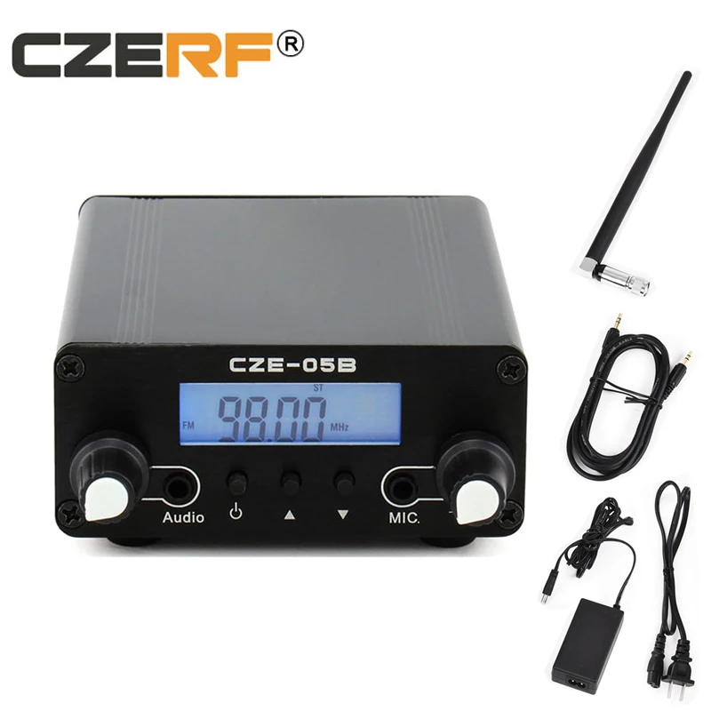 0.5W FM transmitter 76-108Mhz antena CZERF FM Radio Campus Station FM transmitter radio