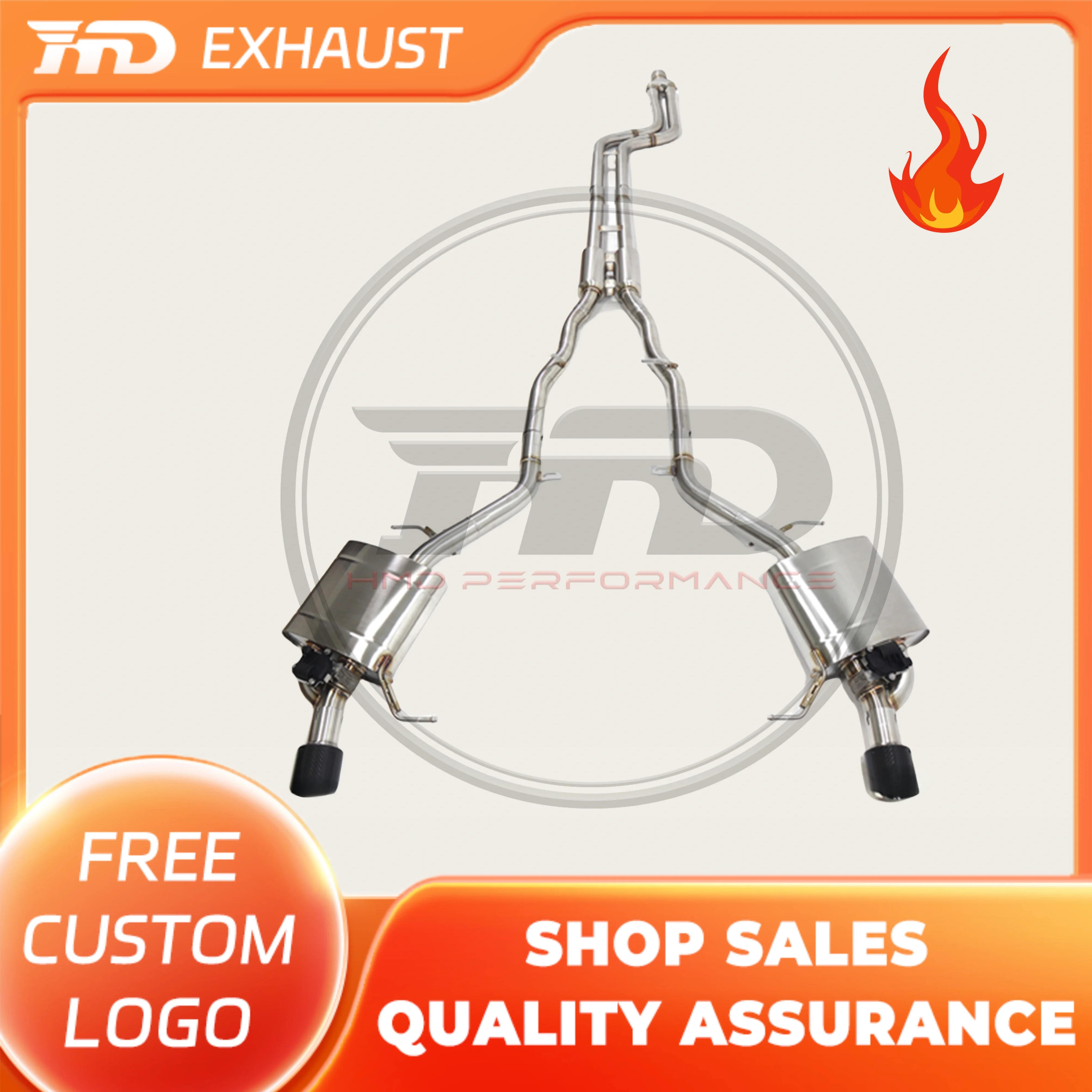 

HMD Hot sale Stainless Steel Exhaust System Performance Catback for BMW 640i F06 F12 F13 N55 Engine Muffler With Valve