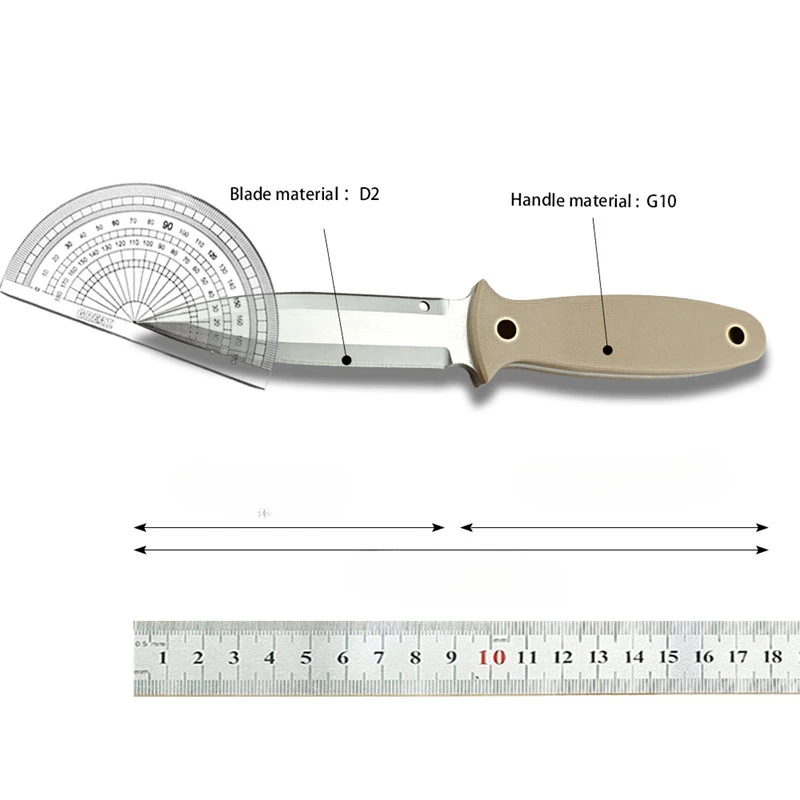 The new FB47GP straight knife, G10 handle D2 handle outdoor camping survival Tactics hunting multi-purpose EDC tool