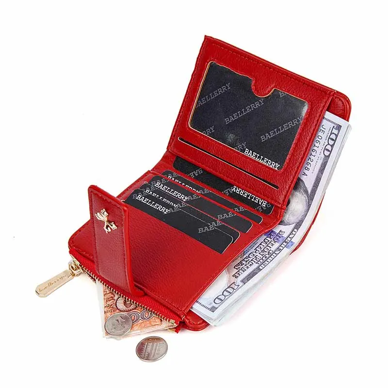 

New Ultra Thin PU Leather Mini Small Magic Wallet Zipper Hasp Coin Pocket Purse Women Pouch Plastic Credit Bank Card Case Holder