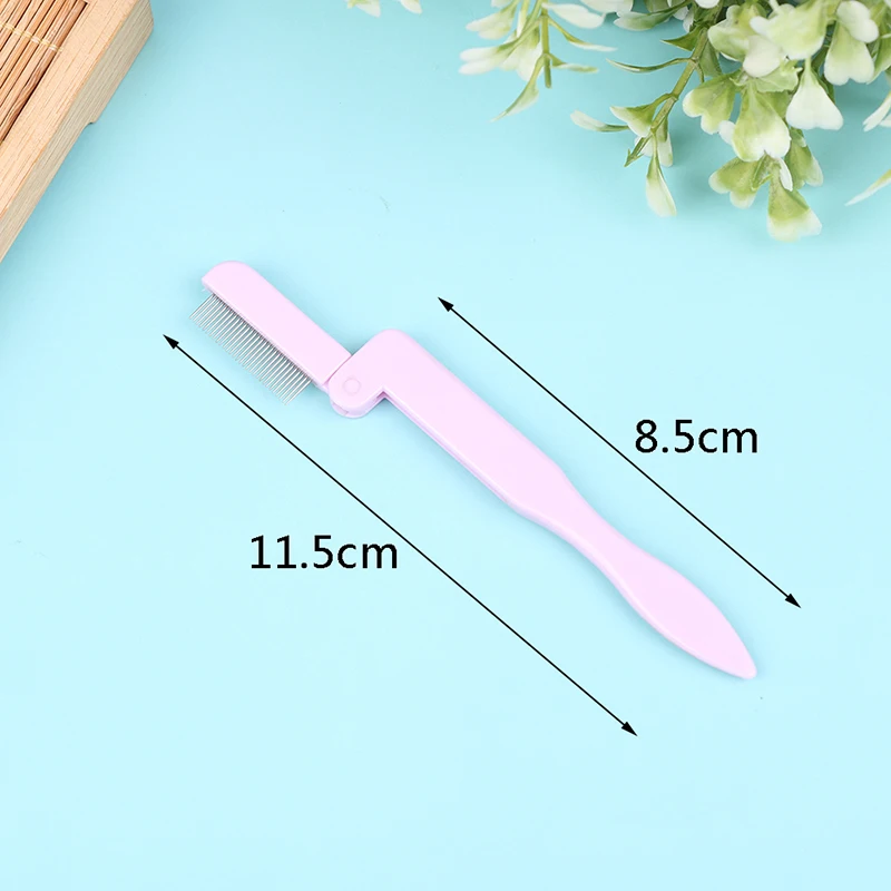 Eyelash Curler Beauty Makeup Lash Separator Foldable Metal Eyelash Brush Comb Eyebrow Comb Foldable Mascara Curl Cosmetic Tools