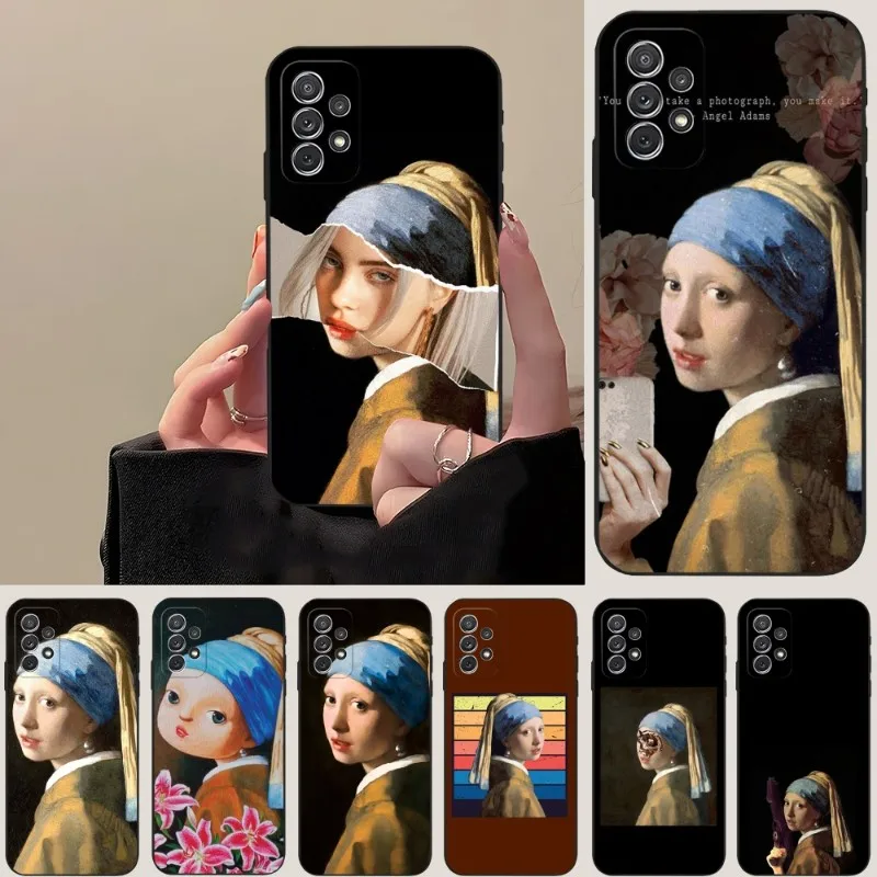 Girl With A Pearl Earring Vermeer Phone Case For Samsung S22 S21 S30 S20 S9 S10 S8 S7 S6 Pro Plus Edge Ultra Fe Silicone Soft