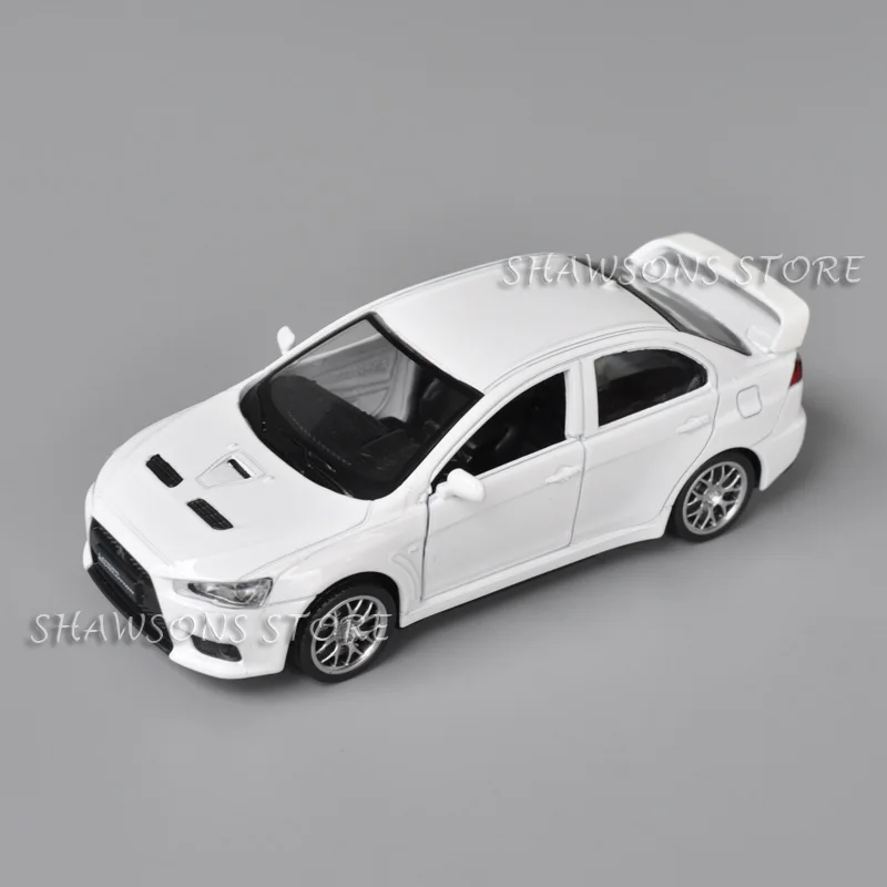 1:41 Scale Diecast Car Model Toys Mitsubishi Lancer Evolution Pull Back Miniature Replica Collections