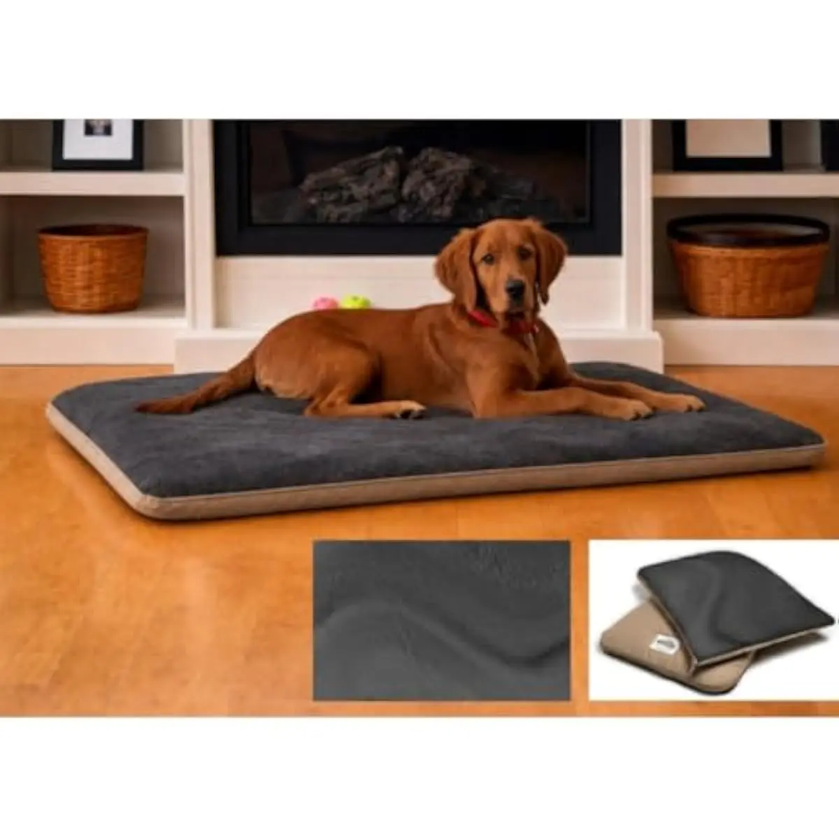 Small Pet Bed for Dogs Cats Fully Machine Washable Zip Open Design Unfolds Flat for Deep Cleaning Durable Polyester Fill Soft Fa
