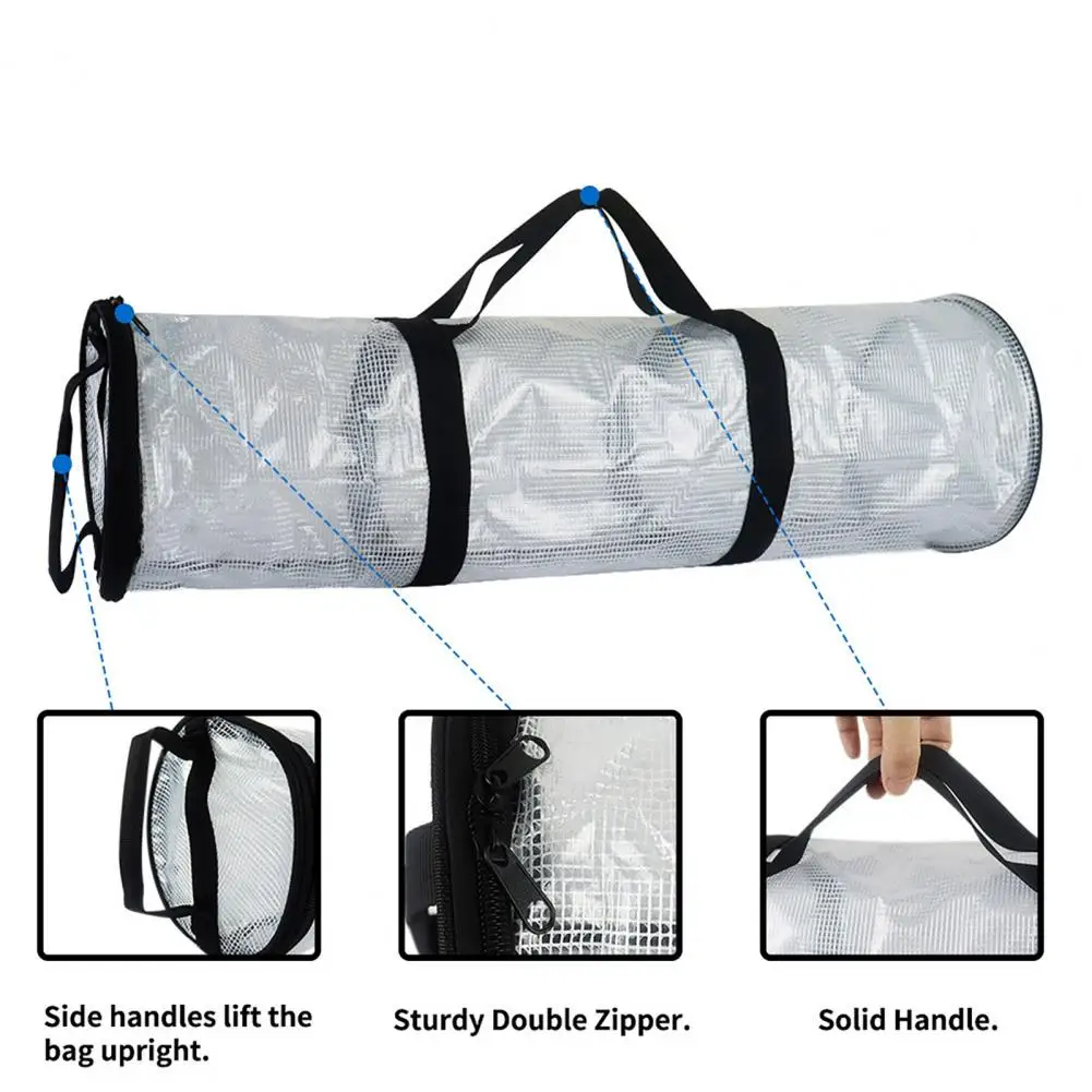 Waterproof Pvc Storage Bag Waterproof Pvc Christmas Wrapping Paper Storage Bag with Handle Transparent Zipper Closure for Easy