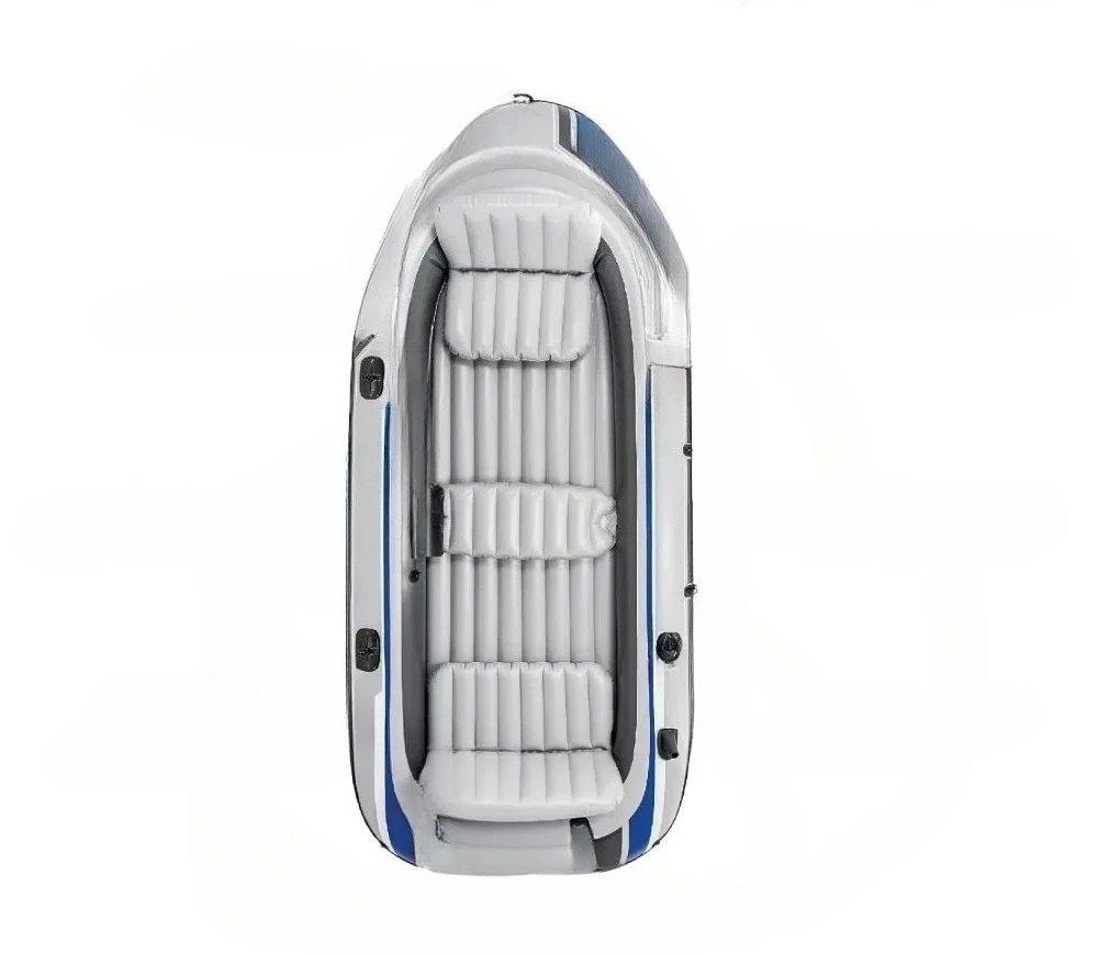 Intex 12V Transom Mount Boat Trolling Motor, and Intex Motor Mount Kit，【Hot】e Boat Set with 2 Aluminum Oars and Pump