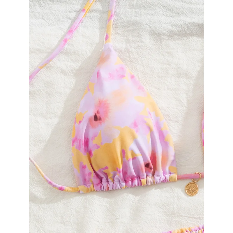 جديد مطبوعة بيكيني المرأة الصيف الشاطئ مثير أزياء فتاة ساخنة مجموعة من قطعتين