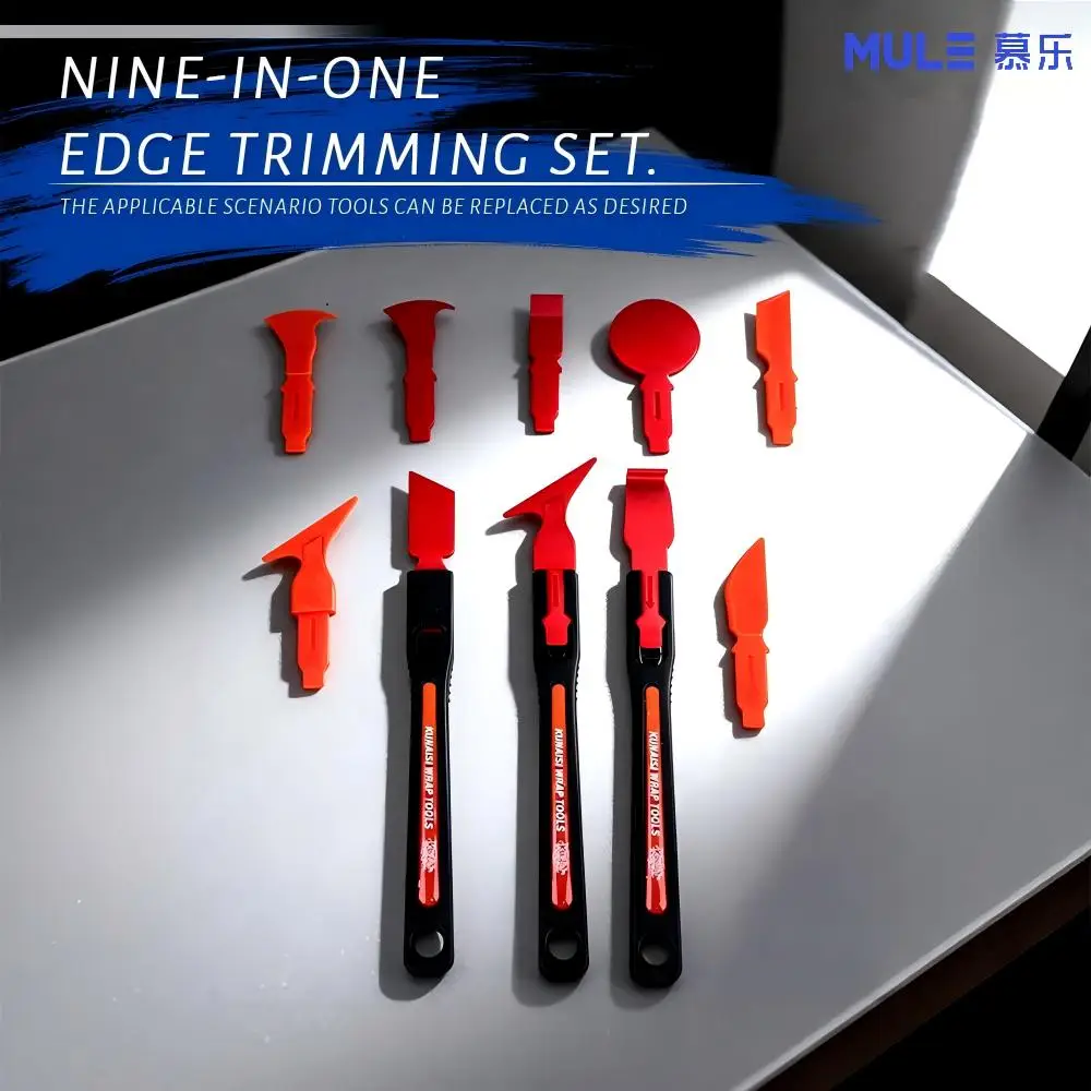 Professional Vinyl Wrap Tool Kit Heat Resistant POM Squeegees with Replacement Heads for Car Tinting PPF Edge Tucking