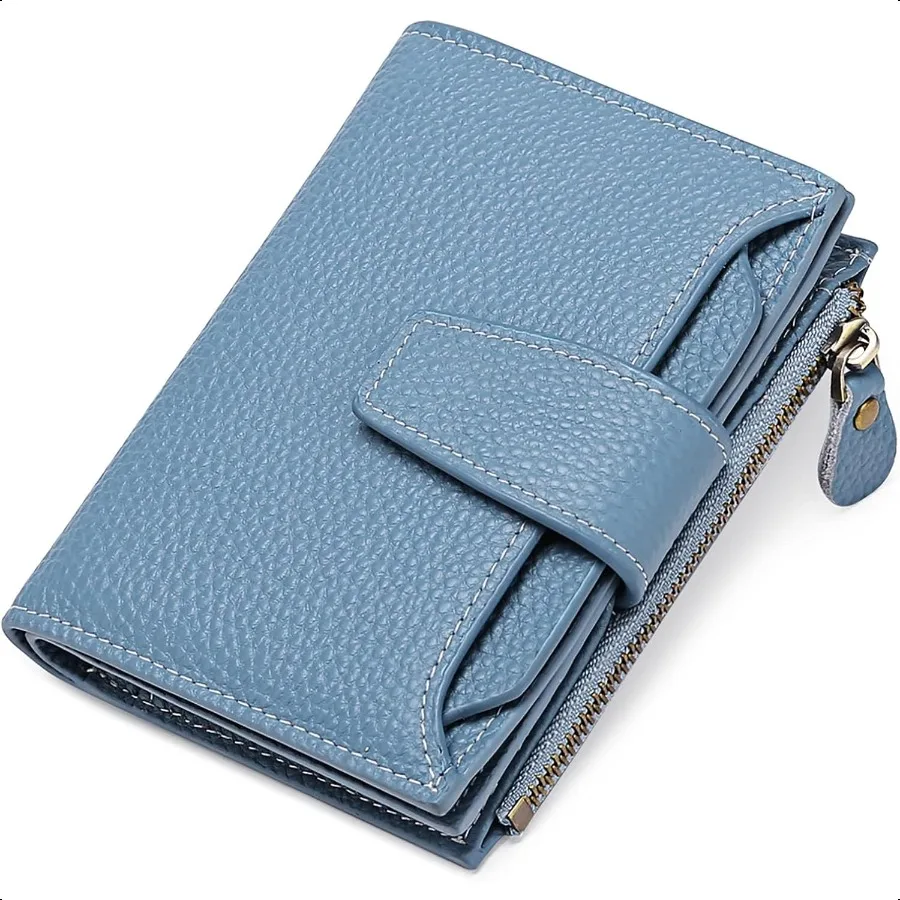

FALAN MULE Small Wallet for Women Leather Bifold Compact RFID Blocking Small Womens Wallet