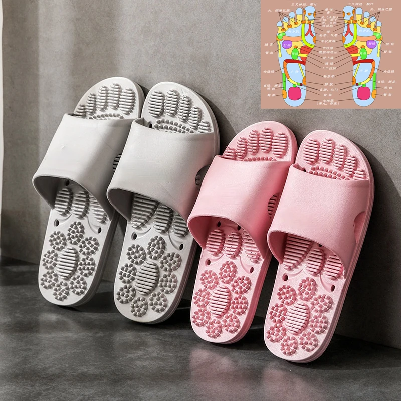 

Reflexology Foot Massage Slippers Bath Slippers Tension Relief Acupuncture Feet Massager Household Slipper Foot Health Care