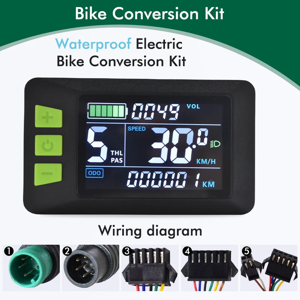 UART2 P3C Electric Bike LCD Display Meter E Scooter LCD Panel With USB UART For Mountain Electric Bike Parts (5PIN) image 8