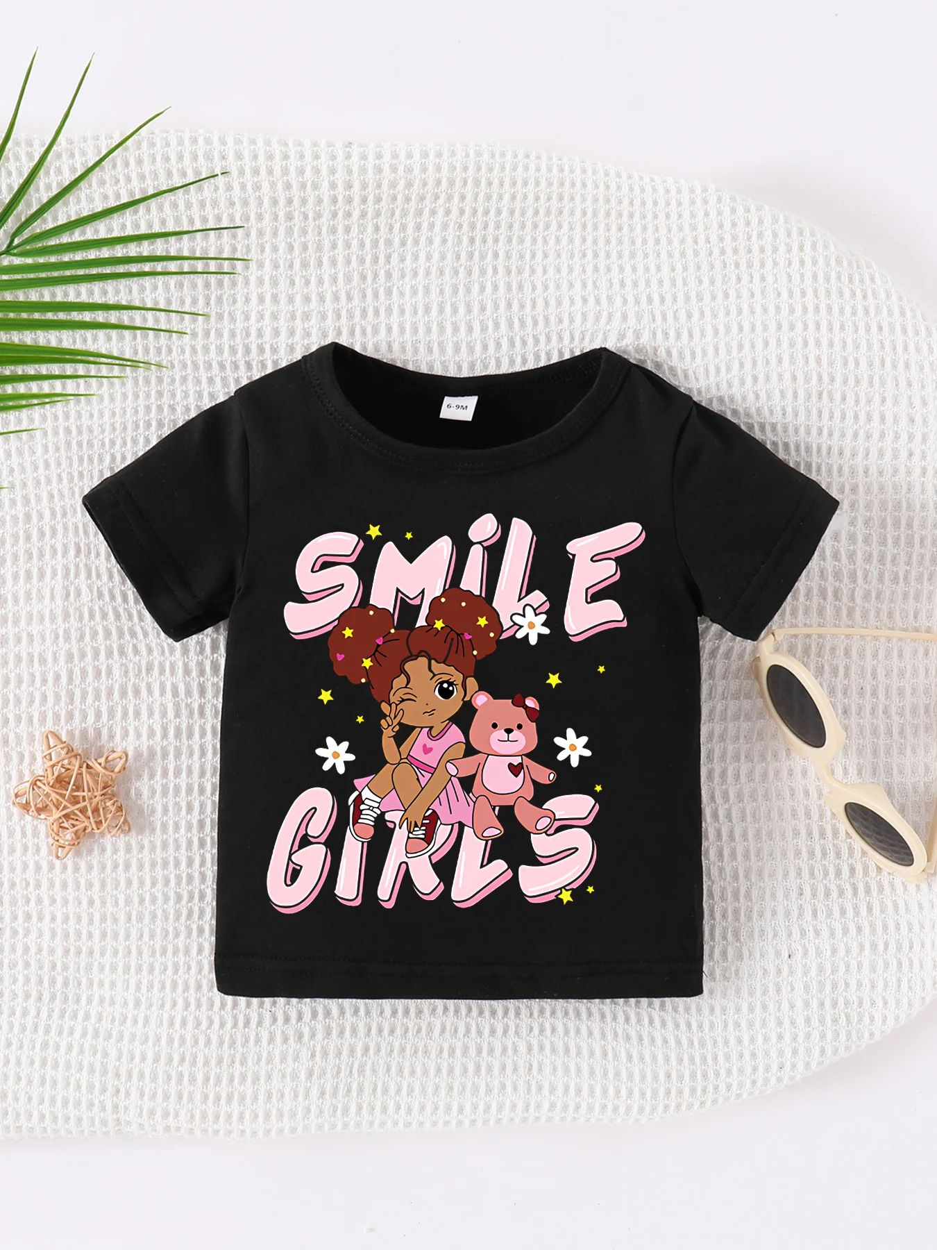 

0-3 year old Summer Newborn New Solid Color Print Pullover Round Neck Short Sleeve T-shirt for Male and Female Infants and Babie