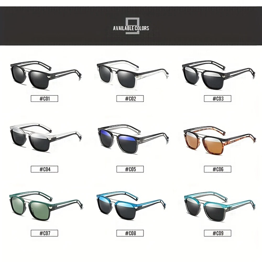 DUBERY Polarized Fashion Sunglasses For Men And Women 9 Colors Model 1948