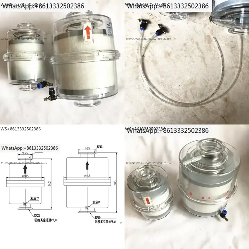 2XZ 2X Series Vacuum Pump Oil Separation Exhaust Filter for 2XZ 2X Vacuum Pumps with KF25 and KF40 Flange Interfaces