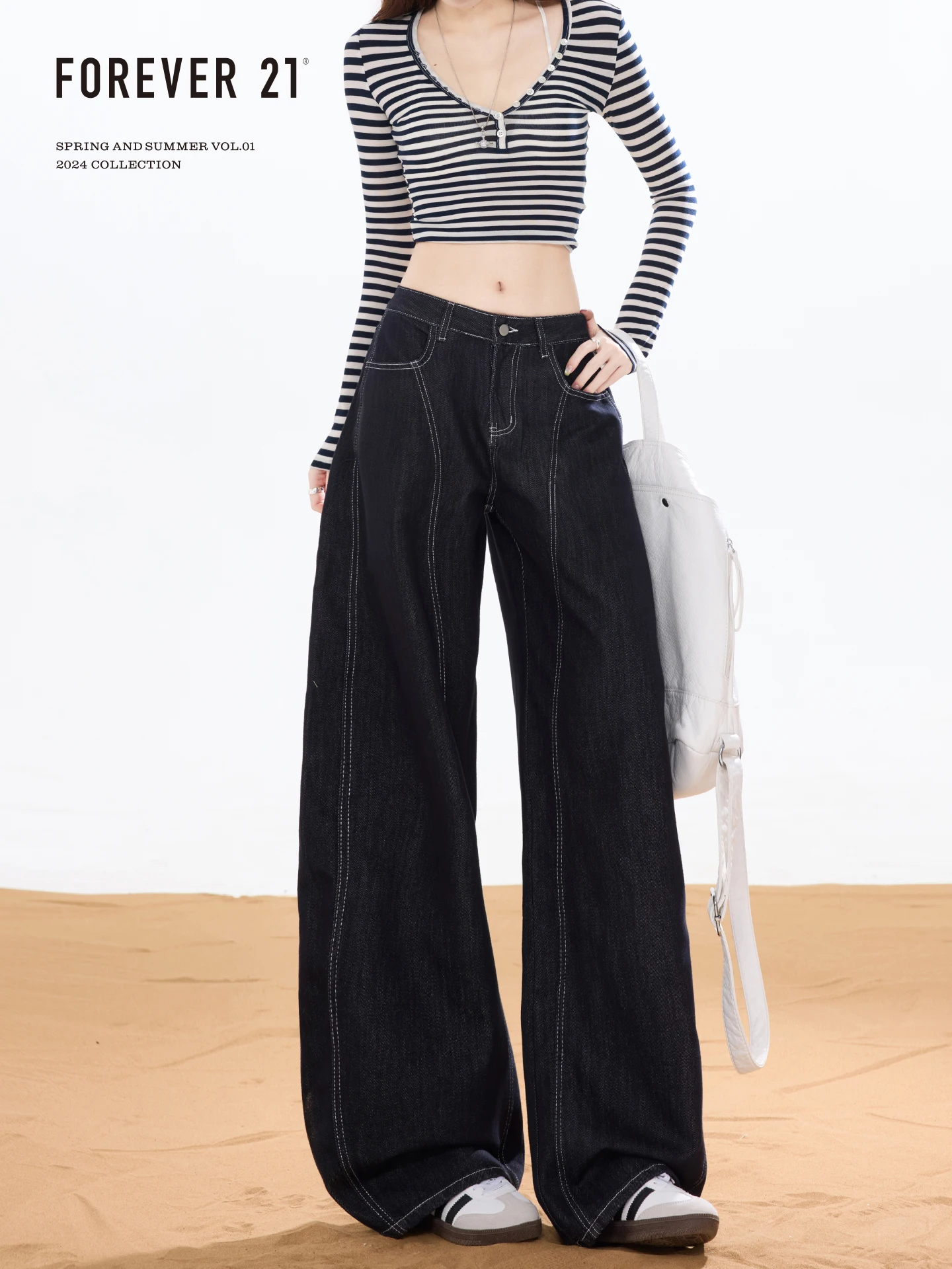 High Waist Wide Leg Pants Women's Loose Fit Slimming Denim Jeans American Style Knife Straight Cut Trousers for Ladies