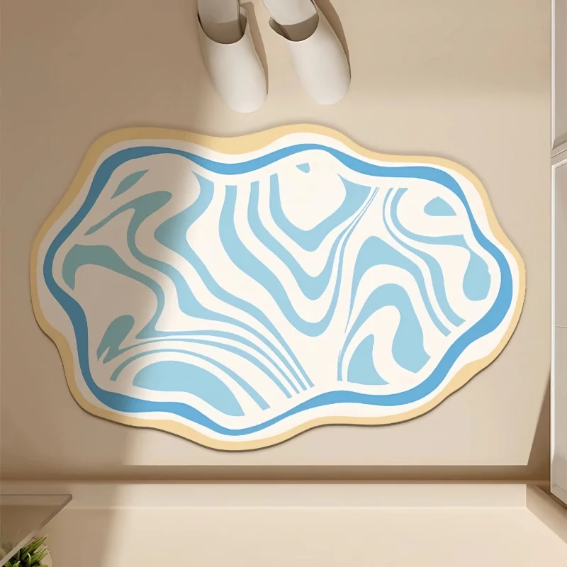 

Коврик VIKAMA из диатомовой грязи, неправильной формы, в свежем минималистичном осеннем стиле, нескользящий, износостойкий, для домашнего использования